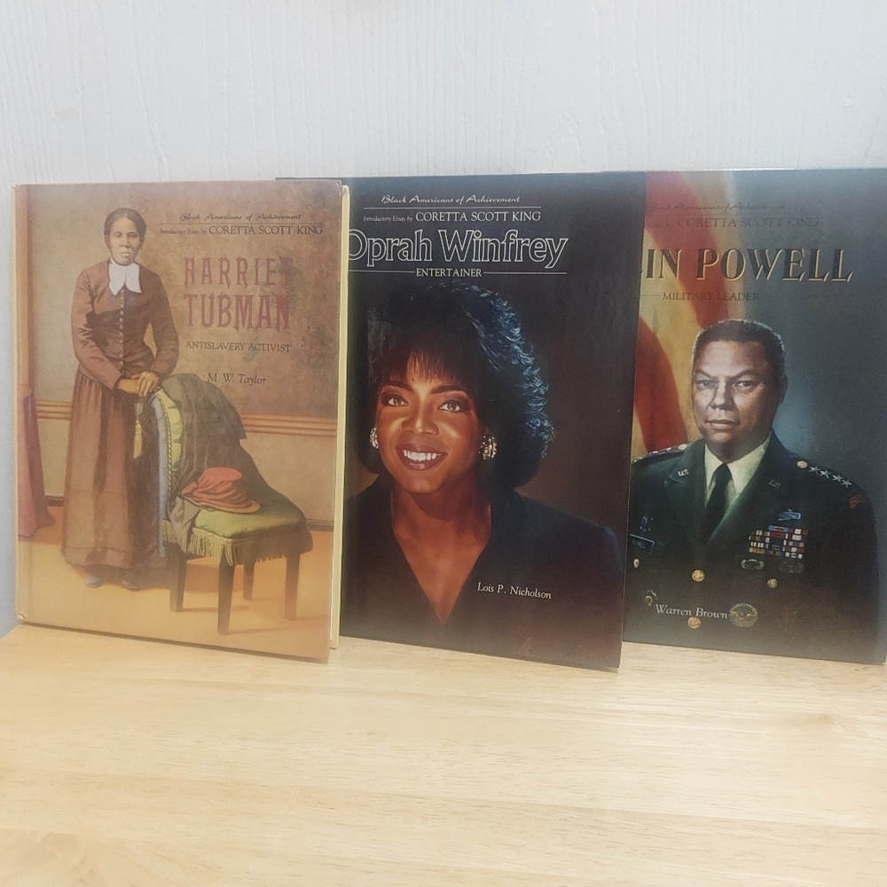3 Book Lot..."Harriet Tubman", "Oprah Winfrey" & "Colin Powell" History Books